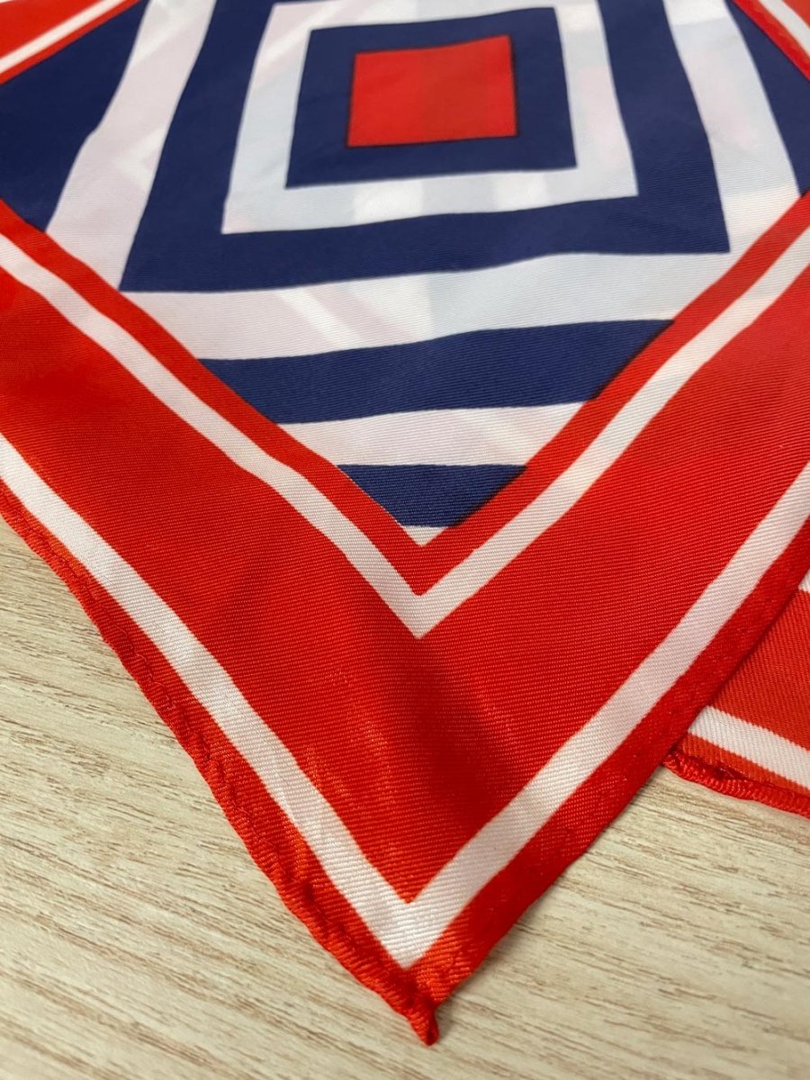 vintage japan diamond long satin scarf - good market thrift store