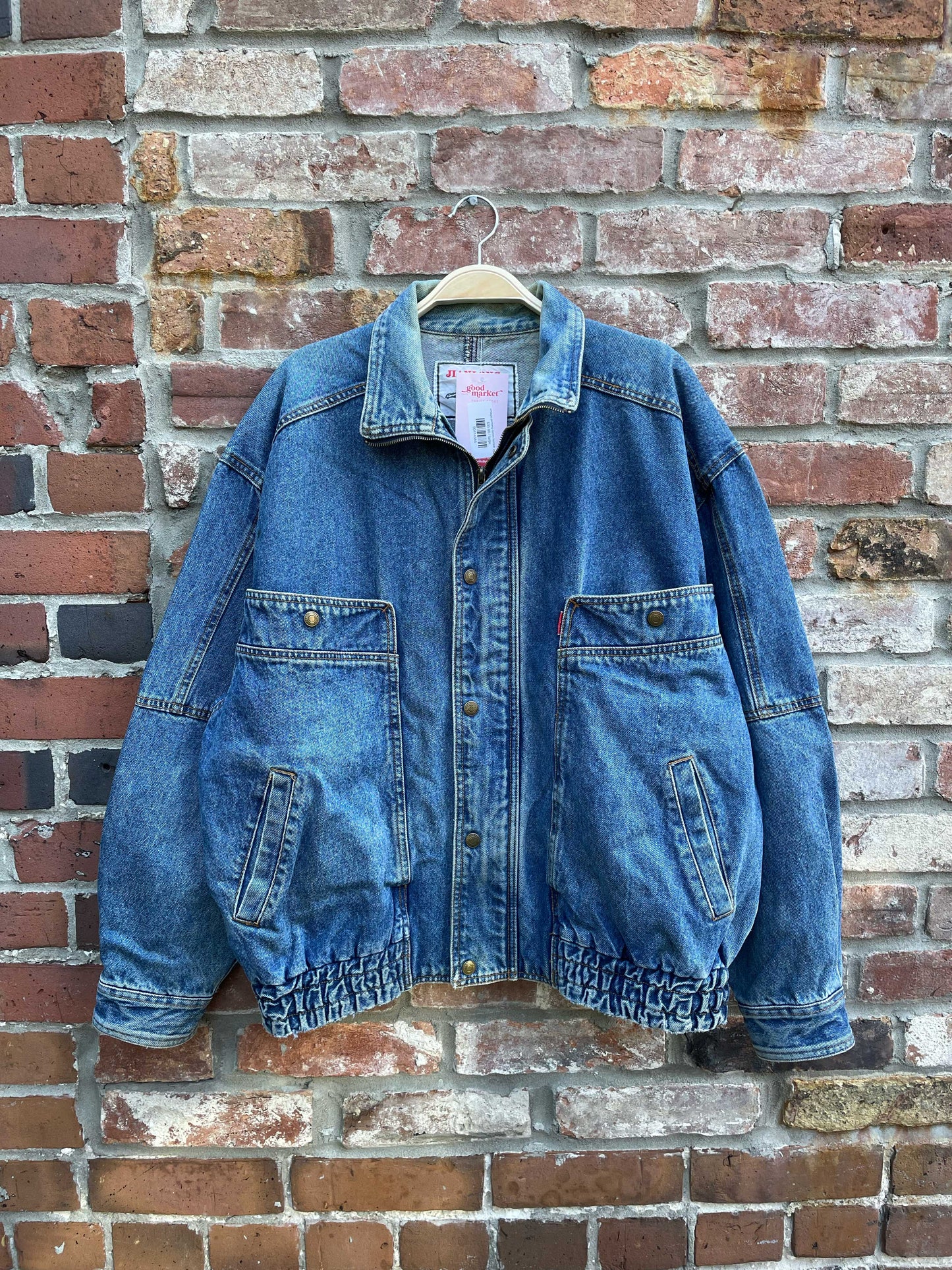 vintage jianlong denim bomber jacket