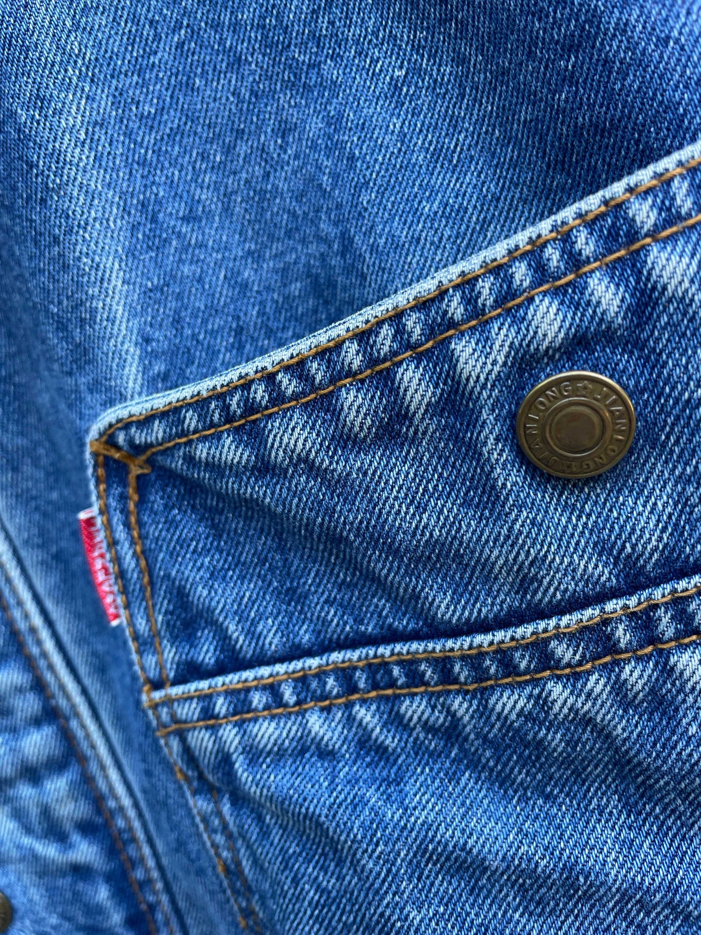 vintage jianlong denim bomber jacket