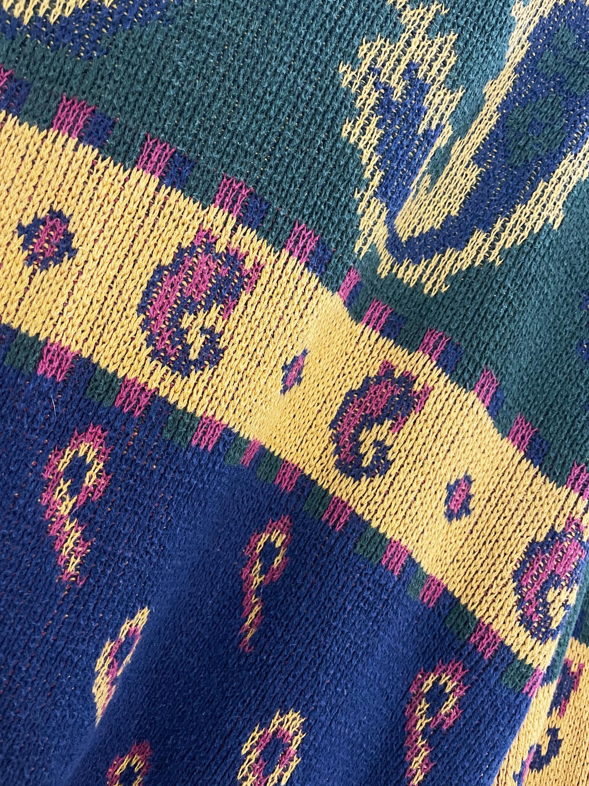 vintage 90s cabin creek paisley bandana soft knit sweater