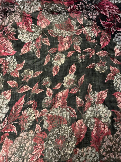 vintage vera floral light wool xl scarf - good market thrift store