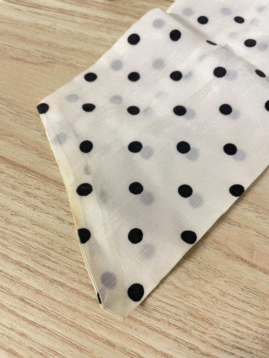 vintage satin polka dot neck scarf - good market thrift store