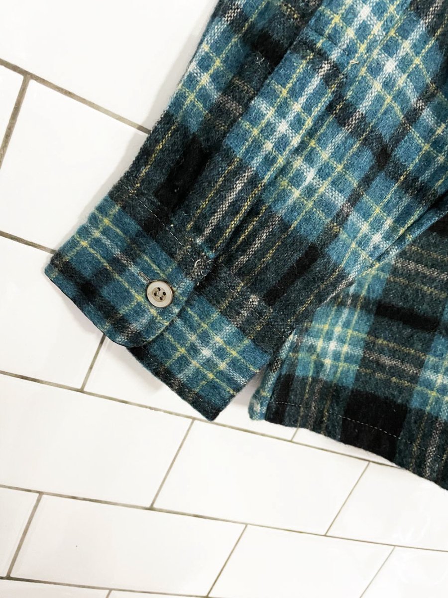 vintage 70s mac campbell wool - linen flannel shirt jacket - good market thrift store