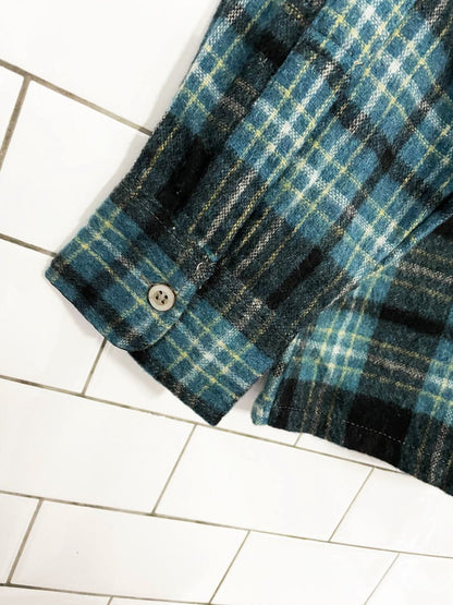 vintage 70s mac campbell wool - linen flannel shirt jacket - good market thrift store