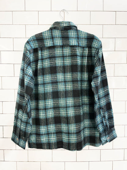 vintage 70s mac campbell wool - linen flannel shirt jacket - good market thrift store