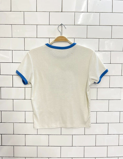 vinyl icon palm springs fitted ringer tee - good market thrift store