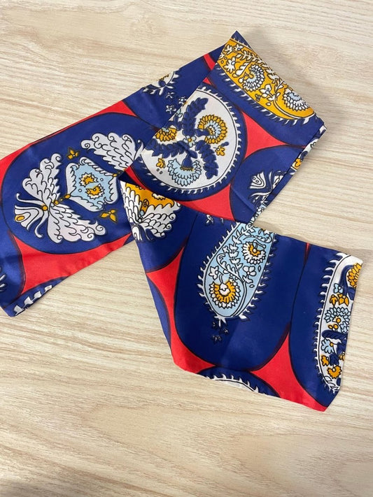 vintage 60s satin neck scarf - good market thrift store