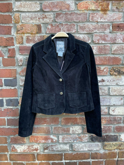 vintage 00s bb dakota black suede jacket