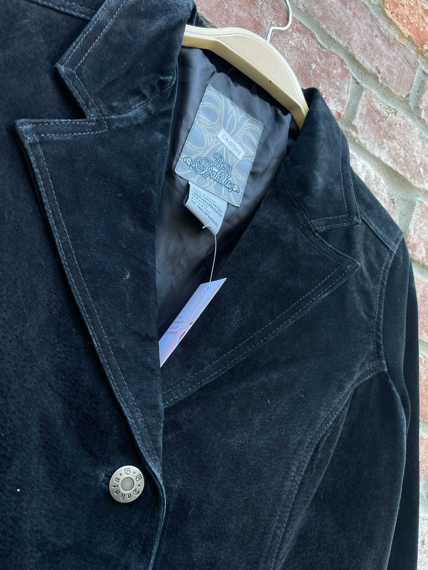 vintage 00s bb dakota black suede jacket