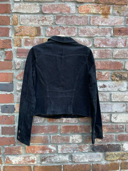 vintage 00s bb dakota black suede jacket