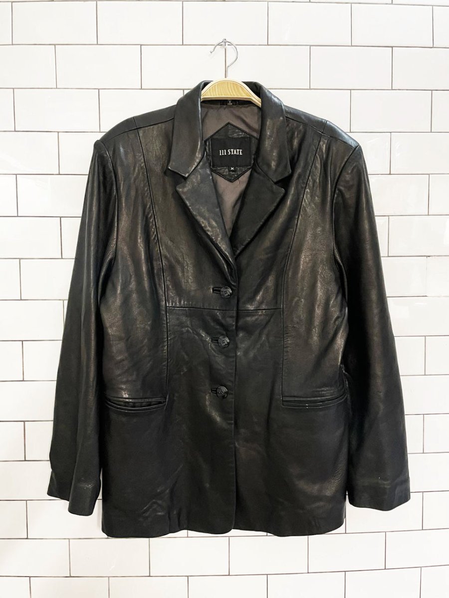 vintage 00s 111 state butter leather jacket | lambskin - good market thrift store