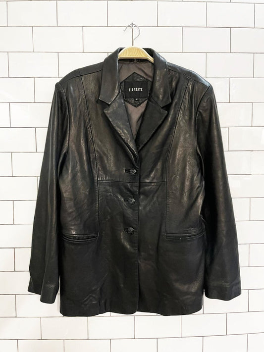 vintage 00s 111 state butter leather jacket | lambskin - good market thrift store