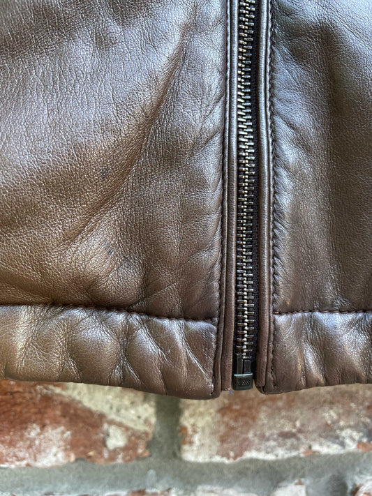 massimo dutti nappa butter leather hooded jacket