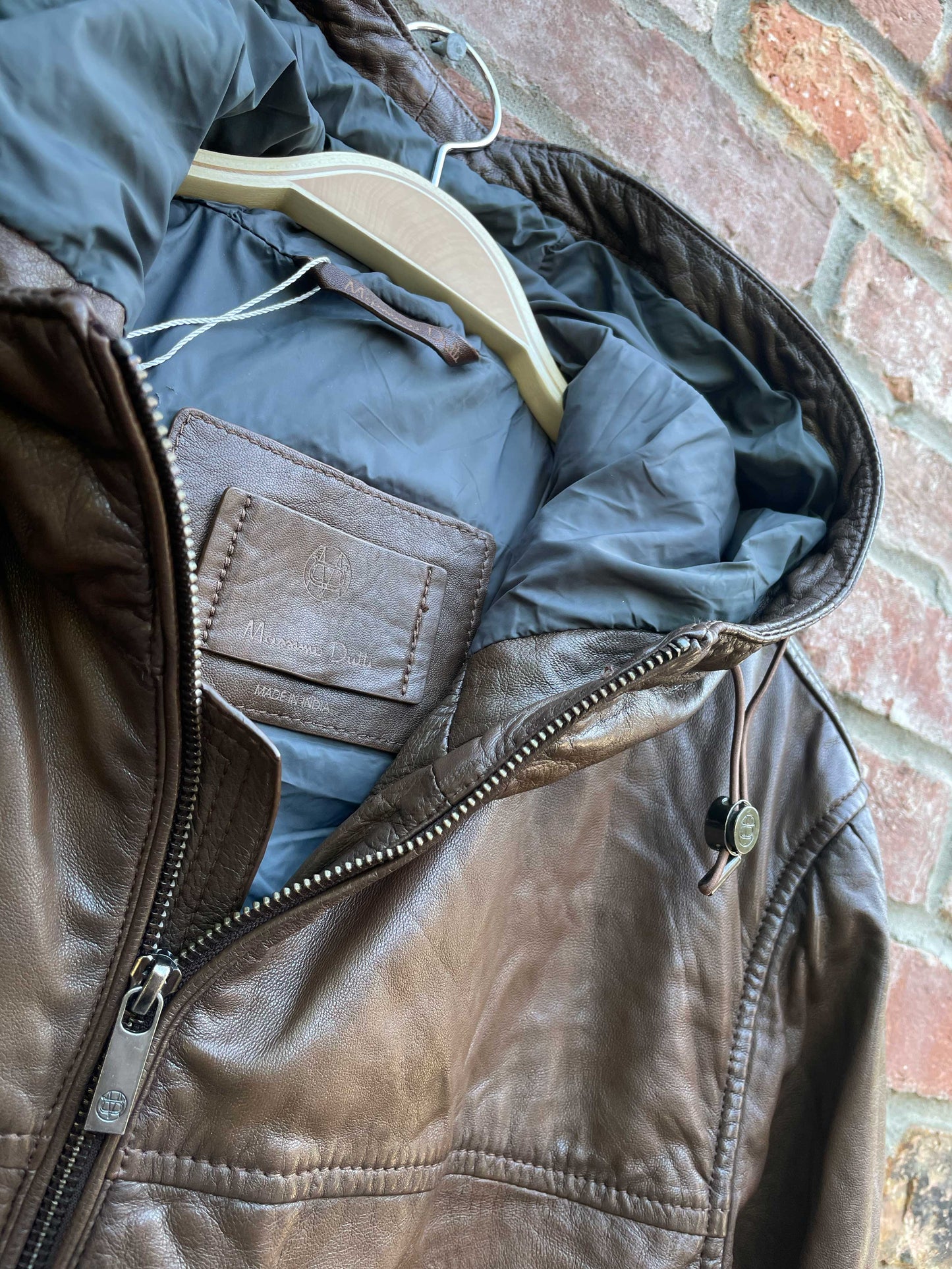 massimo dutti nappa butter leather hooded jacket