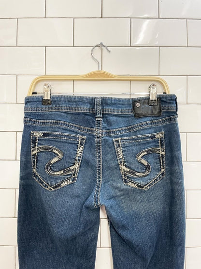 y2k silver aiko super stretch bootcut jeans - good market thrift store