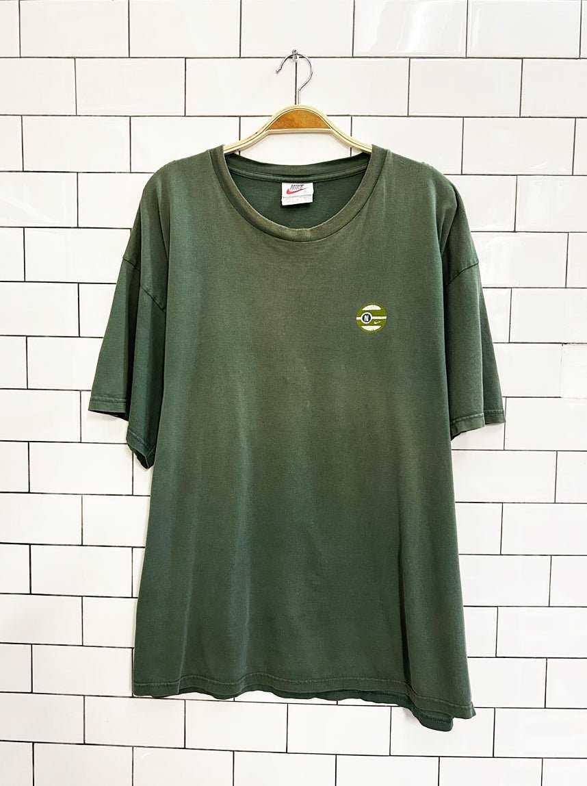 vinatge 00s nike tennis faded earth tone tee - good market thrift store