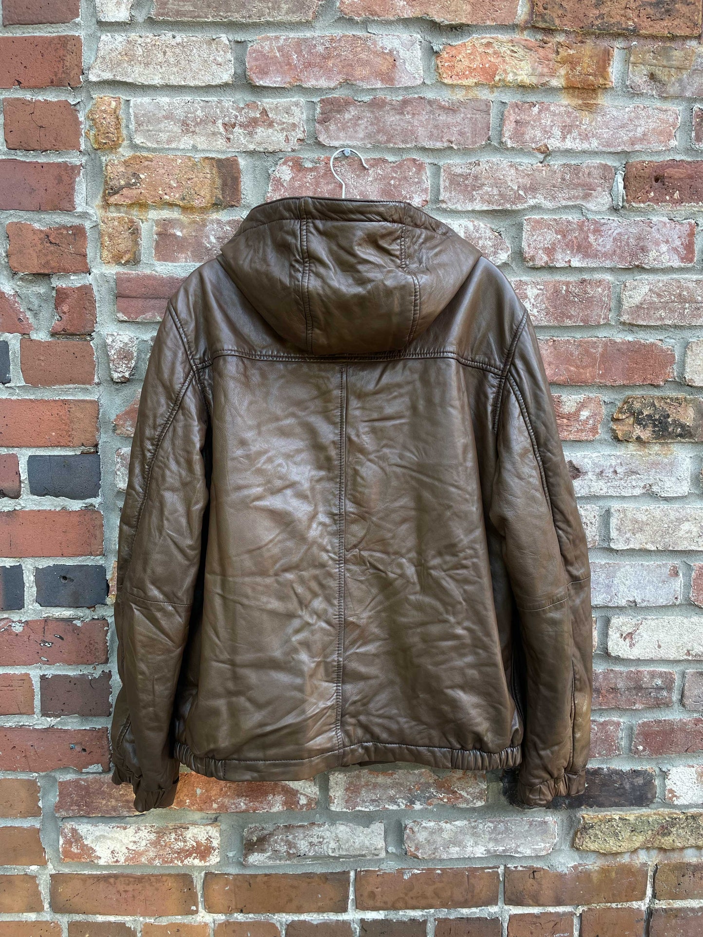 massimo dutti nappa butter leather hooded jacket