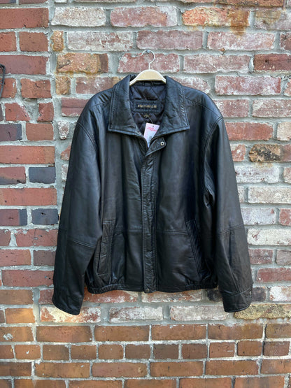 vintage boulevard club leather bomber jacket