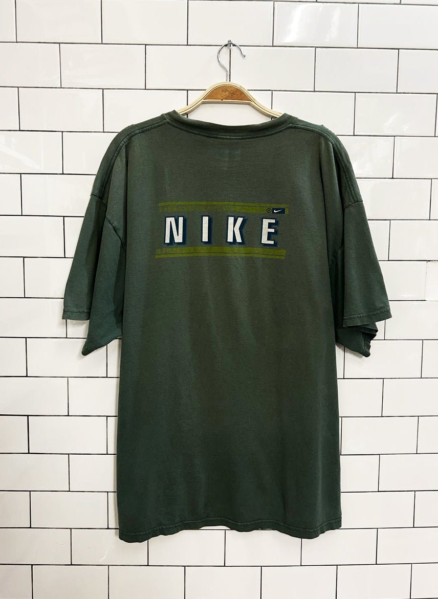 vinatge 00s nike tennis faded earth tone tee - good market thrift store