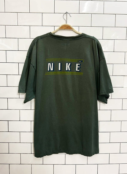 vinatge 00s nike tennis faded earth tone tee - good market thrift store