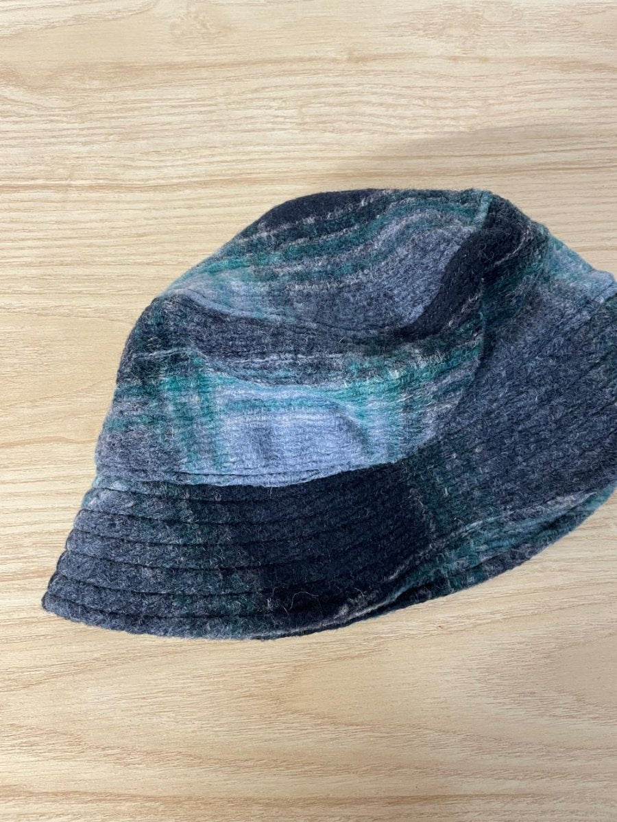 roots 2022 seymour wool - blend plaid bucket hat - good market thrift store
