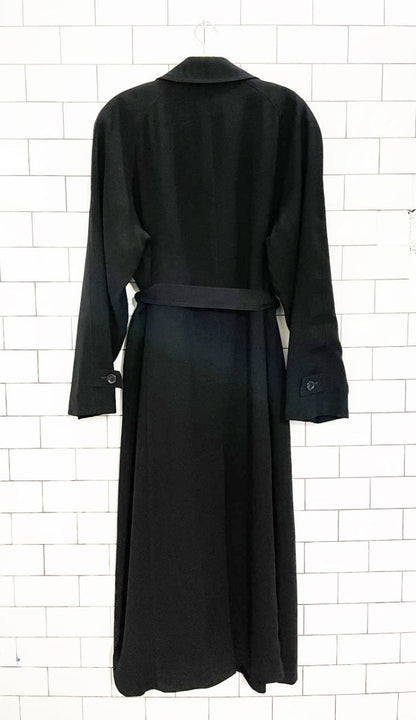 vintage 00s gallery minimal belted trench coat - good market thrift store