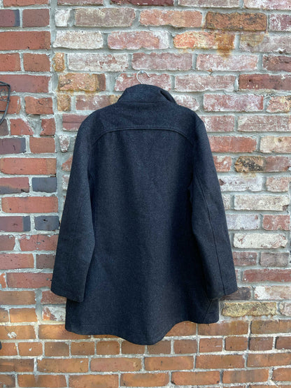 pendleton grey full zip wool coat