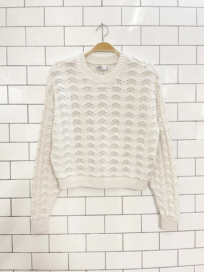 hollister wave sunrise knit summer sweater - good market thrift store