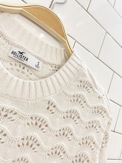 hollister wave sunrise knit summer sweater - good market thrift store
