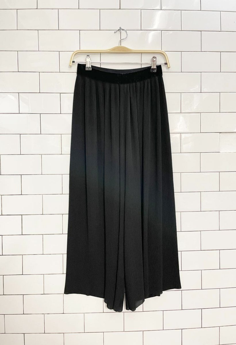 zara crinkle chiffon wide leg crop palazzo pants - good market thrift store