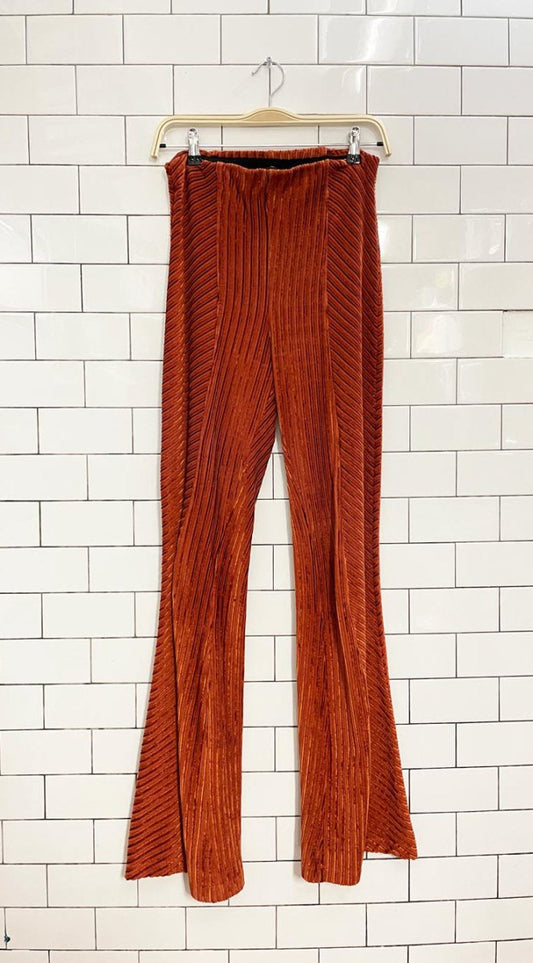 free people slim pull on velvet flare - good market thrift store