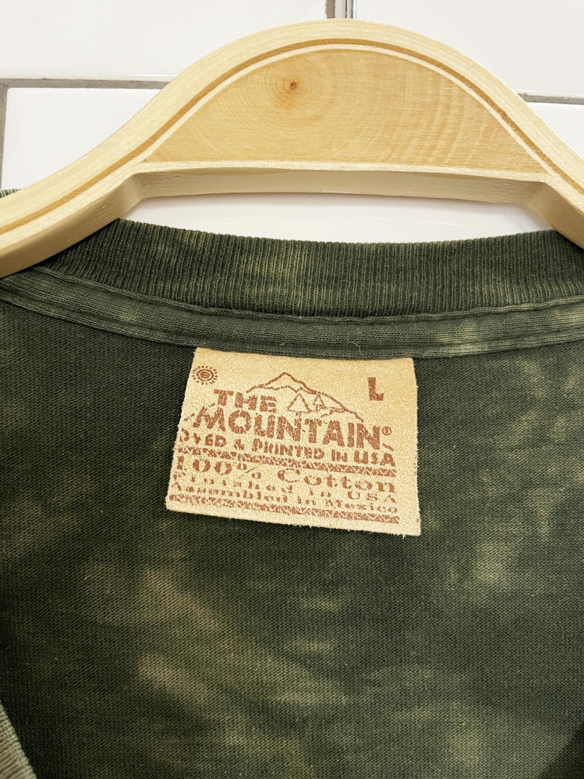 vintage 90s the mountains fall forest deer tie dye tee