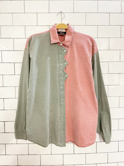 vintage 80s roper zig zag placket western shirt - good market thrift store