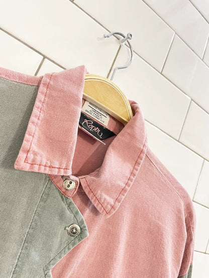 vintage 80s roper zig zag placket western shirt - good market thrift store