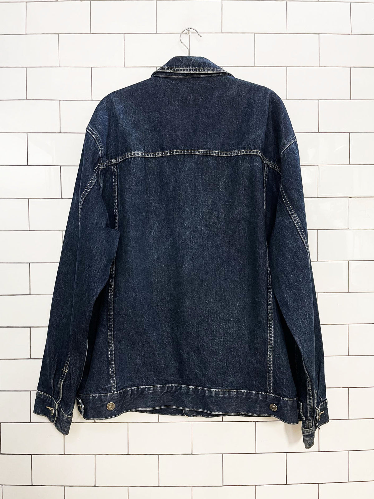 vintage 00s roots denim trucker jacket