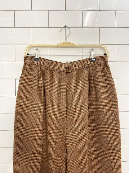 vintage oui petites wool - blend houndstooth trouser - good market thrift store
