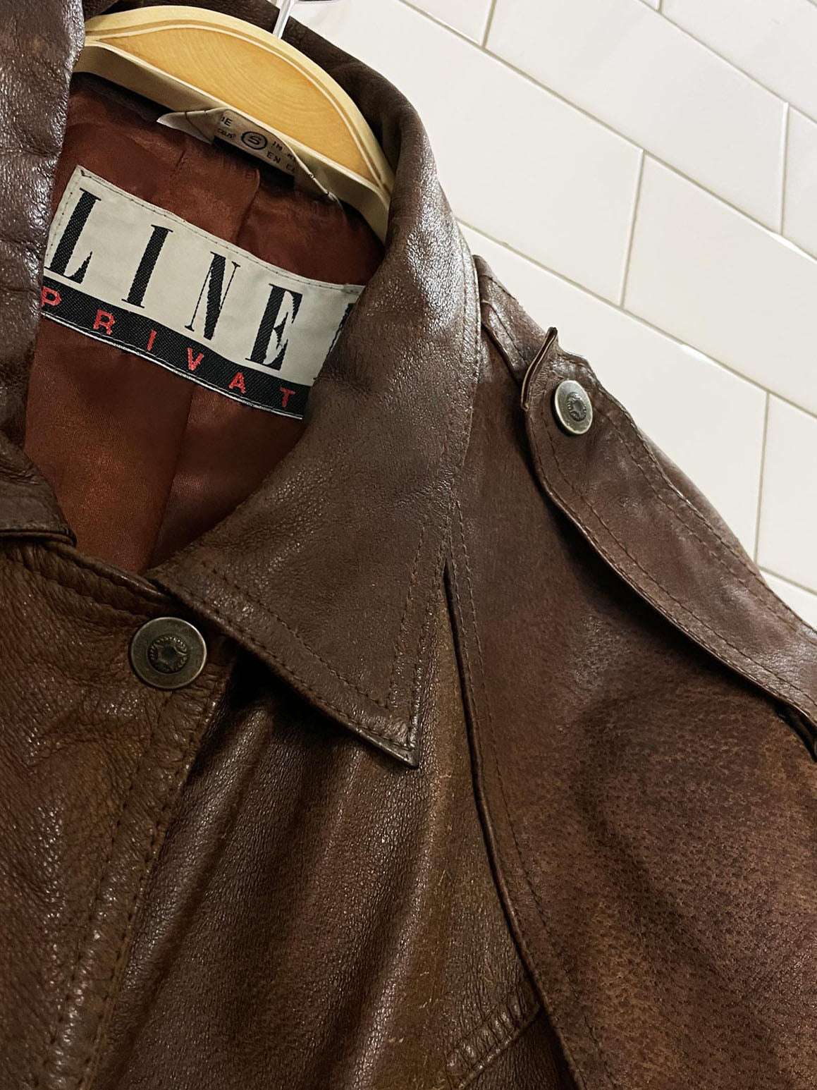 vintage 90s linea privata soft leather oversized belted bomber jacket