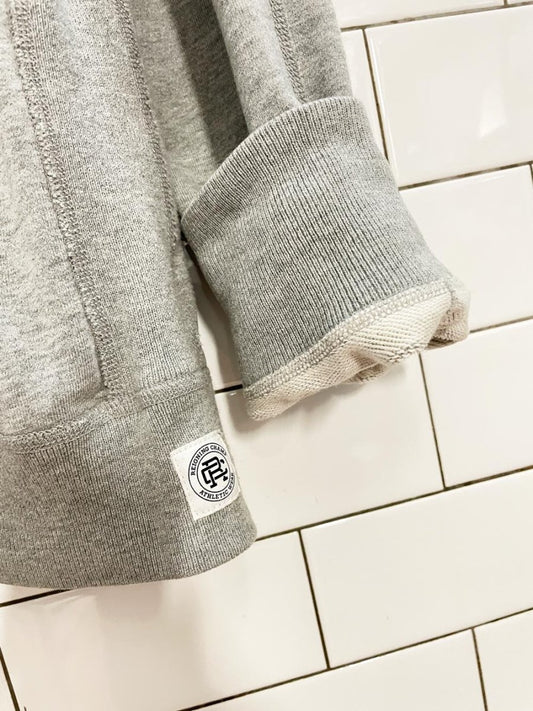 club monaco x reigning champ crest sweatshirt - good market thrift store