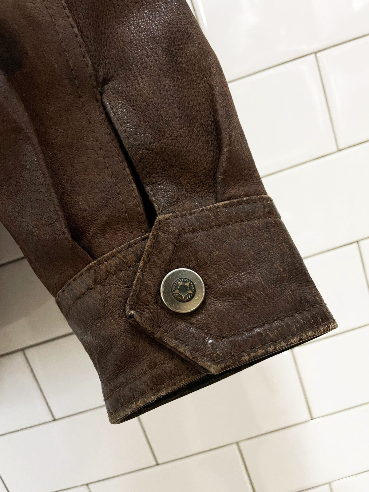 vintage 90s linea privata soft leather oversized belted bomber jacket