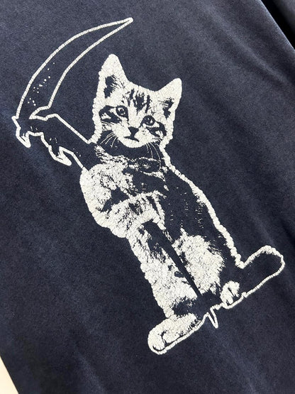 vintage 00s reaper kitty tee - good market thrift store