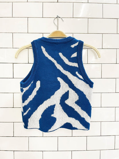 abstract swirl knit vest tank - good market thrift store