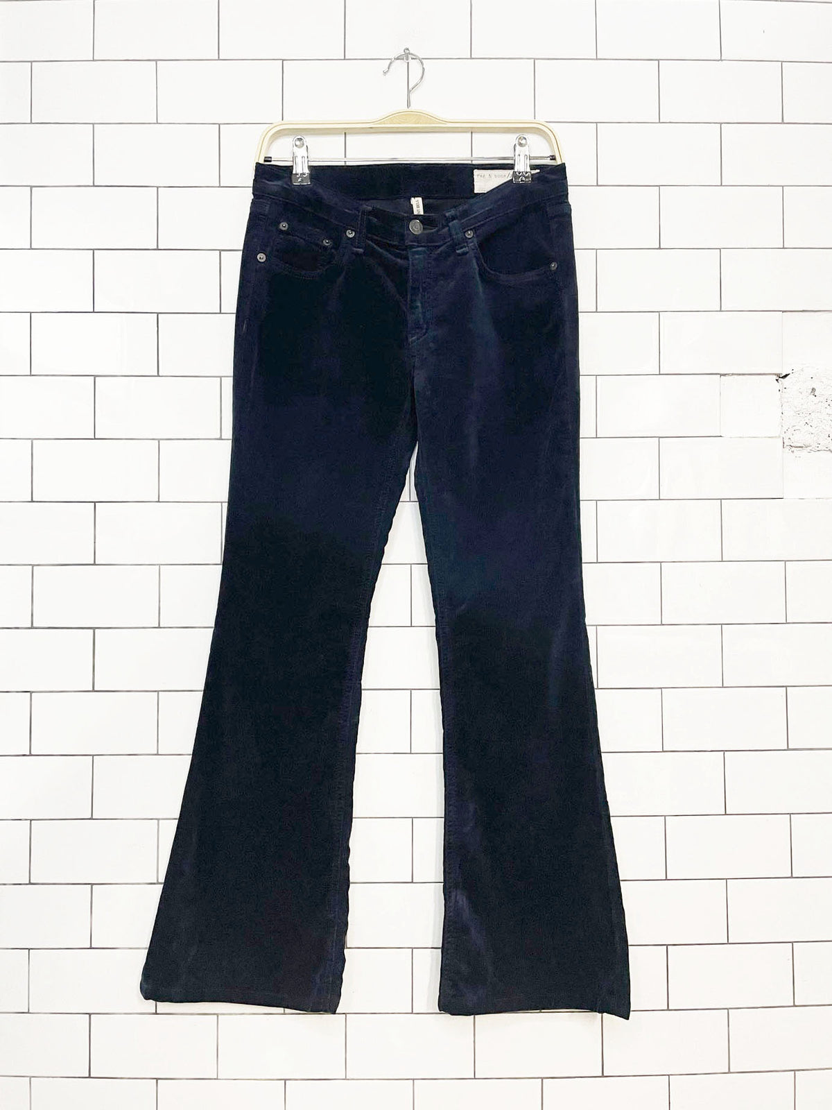 rag & bone elephant bell low rise corduroy flare leg pants | aritzia
