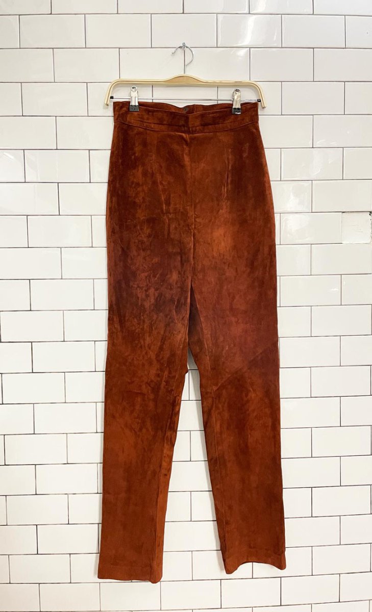 vintage danier high rise suede pants - good market thrift store