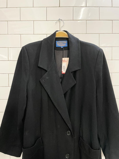 vintage pendleton 100% wool lightweight long coat - good market thrift store