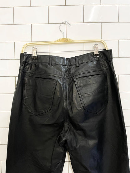 vintage berman's leather straight leg pants - good market thrift store