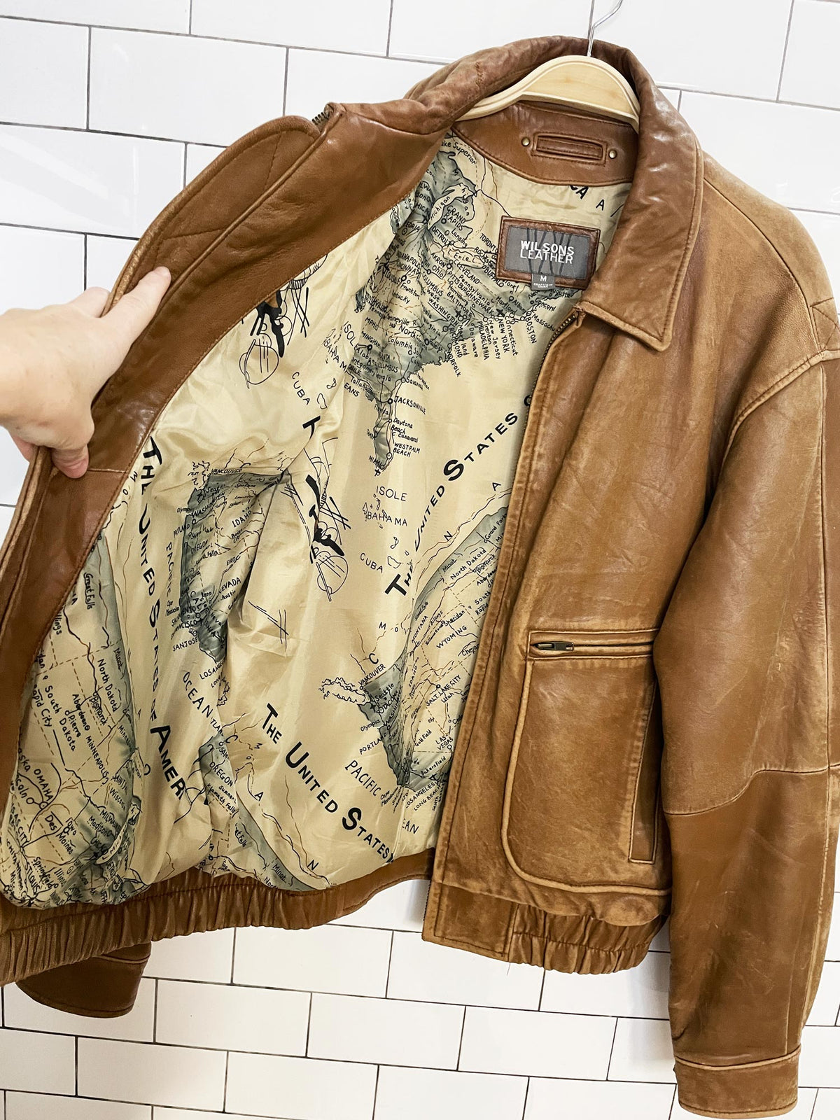 vintage wilsons butter leather bomber jacket | lambskin