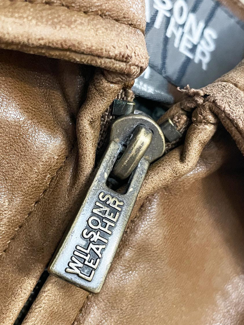 vintage wilsons butter leather bomber jacket | lambskin