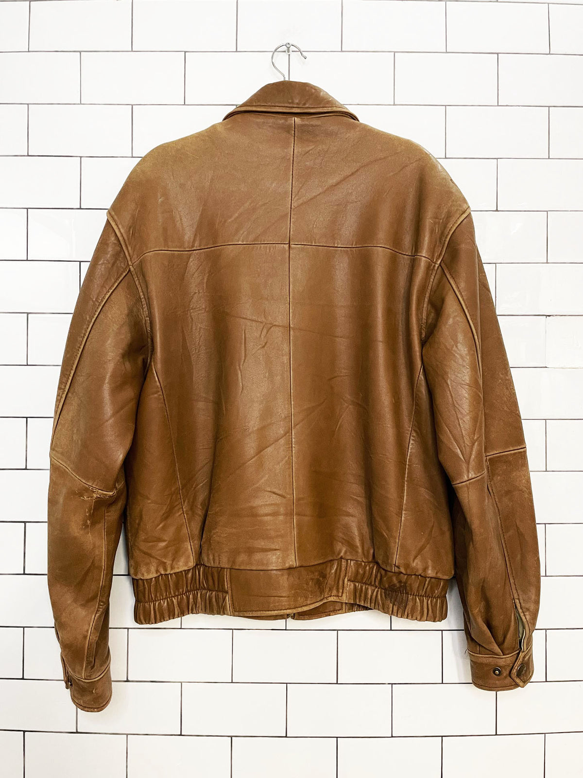 vintage wilsons butter leather bomber jacket | lambskin
