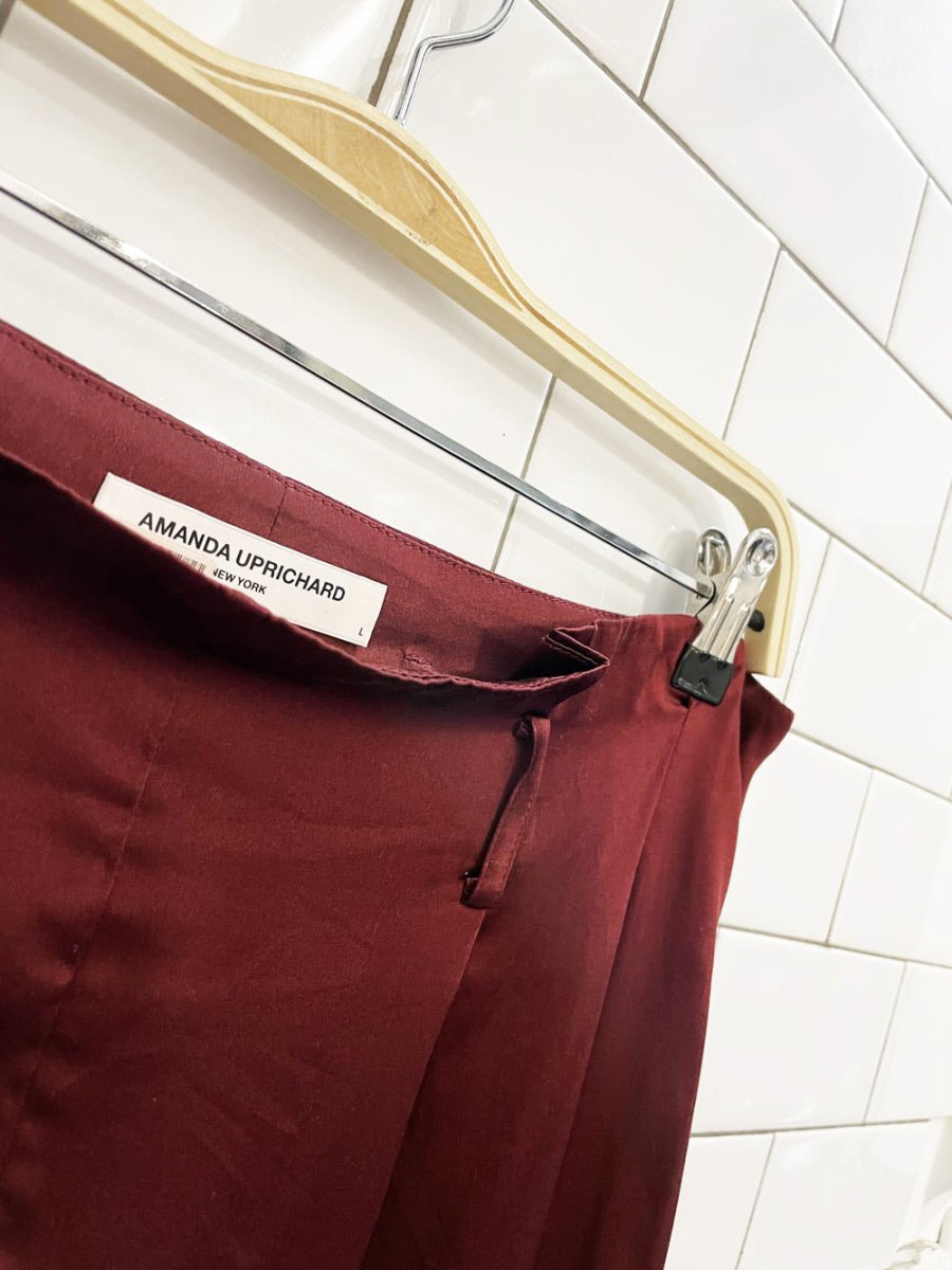 amanda uprichard 100% silk high rise pant - good market thrift store