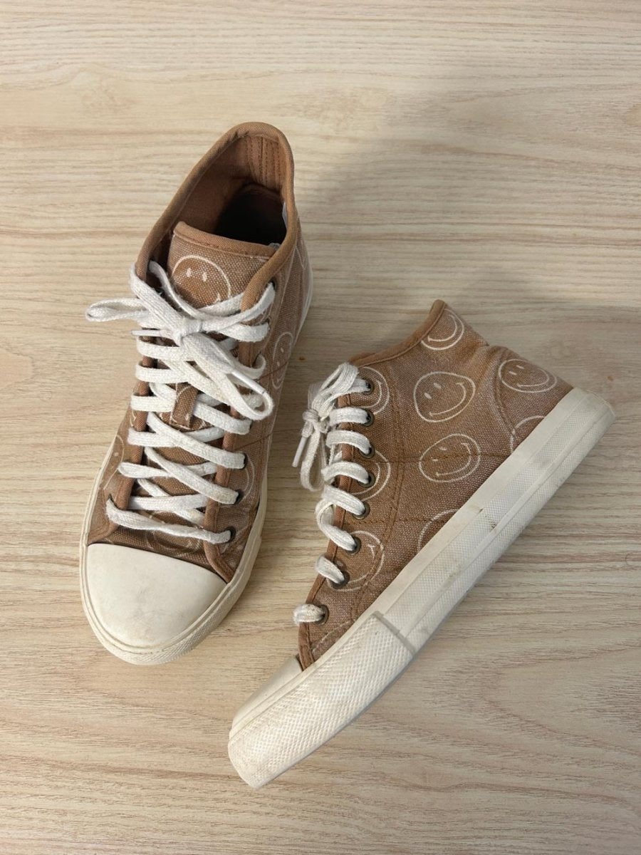 ae x smiley co high top sneakers - good market thrift store